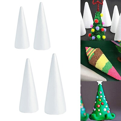 #ad Foam Cones Polystyrene for Crafts DIY Painting Triangle Tree $6.62