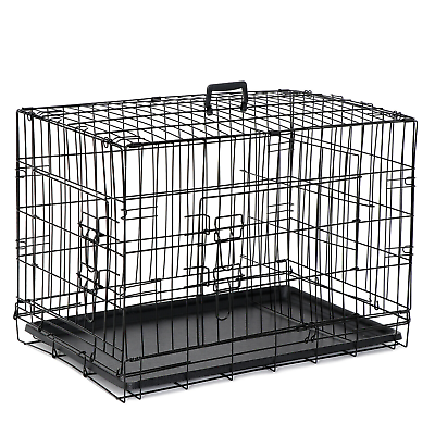 #ad Medium sized Pet Kennel Cat Dog Folding Crate Playpen Wire Metal Cage Puppy Tray $30.59