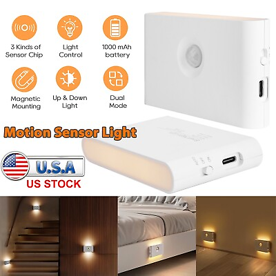 #ad Wireless LED Motion Sensor Night Light Stair Wall Lamp Hallway Kitchen Bedroom $14.59