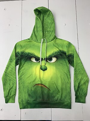 #ad Mens The Grinch Full Print Hoodie Size Small $20.00