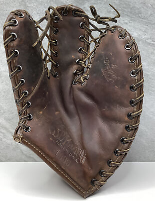 #ad Vintage SPALDING 1335 Trapper Model Baseball Glove 1st Baseman Glove Mitt RHT $17.99