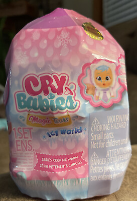 #ad Cry Babies Magic Tears ICY WORLD KEEP ME WARM Series Kids Surprise Doll Age 3 $9.00