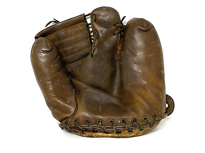 #ad Spalding Two Finger Antique Baseball Glove Laced Fingers. $329.00
