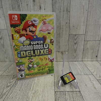 #ad New Super Mario Bros U Deluxe Switch CIB Nintendo Complete Luigi Peach Bowser $35.99