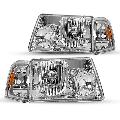#ad For 2001 2011 Ford Ranger Chrome HeadlightsCorner Turn Signal Lights LHRH $52.99