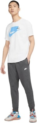 #ad Nike Men#x27;s NSW Club Jogger Jersey Charcoal Heather White 3X Large NEW $34.99