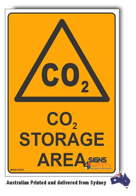 #ad Co2 Storage Area Warning Sign AU $415.99