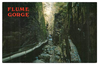 #ad Vintage Flume Gorge Franconia Notch Rhode Island Postcard Unposted Chrome $4.65