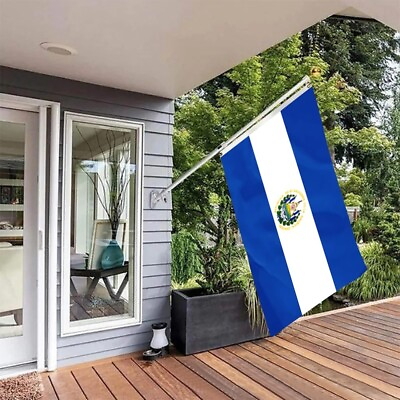 #ad Bandera de EL SALVADOR AZUL COBALTO Y BLANCO AYIB BUKELE $9.99