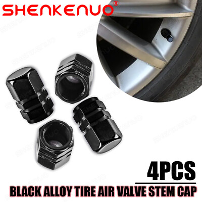 #ad 4Pcs BLACK Work Tire Air Valve Stem Aluminum Caps Wheel SUV For Toyota 4Runner $7.99