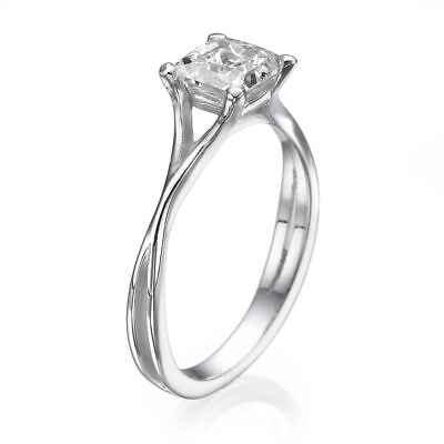 #ad 1 3 Carat New Princess Cut Diamond Engagement Ring F SI1 18K White Gold $738.99