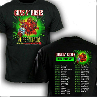 #ad Tour Guns Roses 2021 T Shirt New N#x27; Size Concert Center Back Gnr Band F#x27;n#x27; We#x27;re $24.99