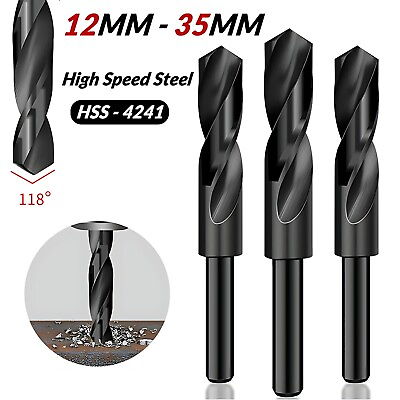 #ad HSS Reduced Shank Twist Drill Bits High Speed Steel with Shank 12mm 35mm 1 2quot; $10.45