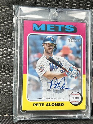 #ad 2024 PETE ALONSO Topps Heritage Real One Autograph Auto Card #ROA PA NY Mets $100.00