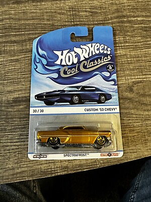 #ad HOT WHEELS COOL CLASSICS 53 CHEVY CHOPPED CUSTOM GOLD SPECTRAFROST 1 64 DIE CAST $14.97