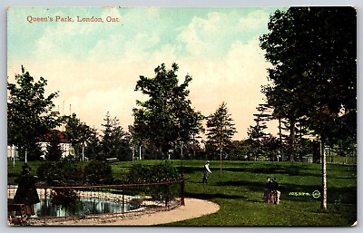 #ad Postcard Queen#x27;s Park London Ontario P139 $9.97
