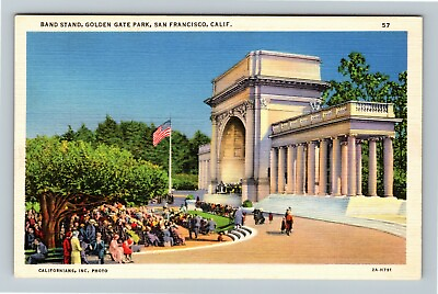 #ad San Francisco CA California Band Stand Golden Gate Park Vintage Postcard $7.99