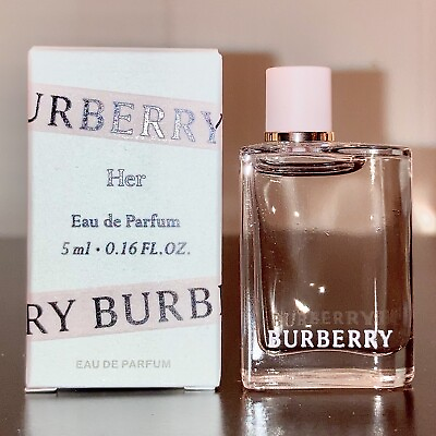 #ad BURBERRY HER Eau De Parfum For Women MINI Splash Dabber .16oz 5ml New with Box $19.89