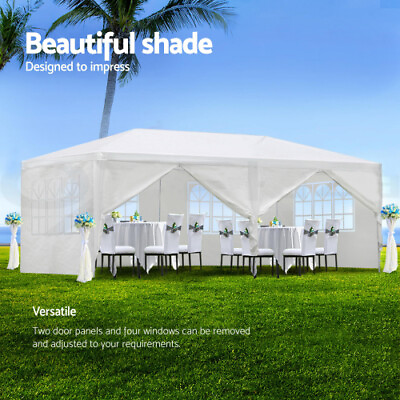 #ad 10x20#x27; Wedding Party Canopy Tent Outdoor Gazebo with 6 Removable Sidewalls $132.99