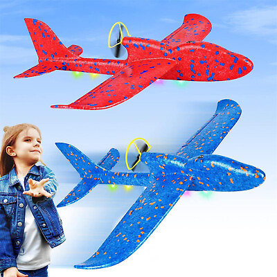 #ad Electric Rechargeable Airplane Toy Foam Throwing Glider Plane Flying Airplane $12.15