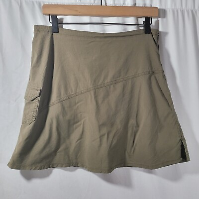#ad Aventura Organic Cotton Skirt Olive Green Skort Size Small $11.99