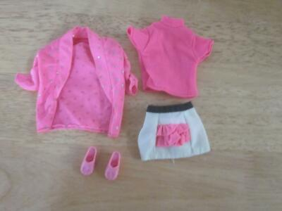 #ad Fun Barbie or Other Outfit Skirt Top Jacket Shoes $7.50