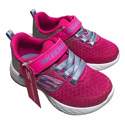 #ad Skechers Kids Toddler Girl Size 6 GO Run 600 Sprinkle Splash Sneaker Pink 82078N $39.99