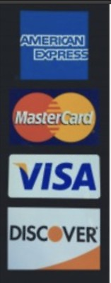 #ad CREDIT CARD Door Logo Window Visa MasterCard Discover and American Express $1.82