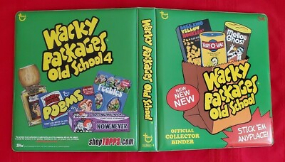 #ad 2012 TOPPS WACKY PACKAGES OLD SCHOOL 4 OFFICIAL GREEN BINDER @@ RARE @@ $119.95