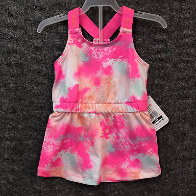 #ad Reebok 1 Piece Girl Baby Toddler Racerback Top Skirt Pink White Size 12M NEW $5.99