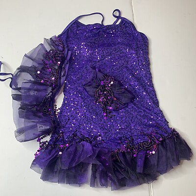 #ad Wiessman Grape Purple Sequined Dance Costume Girls Size LC NWOTs $35.00