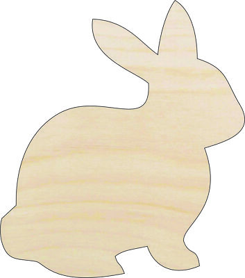 #ad Bunny Rabbit Laser Cut Out Unfinished Wood Craft Shape BNY29 $35.58