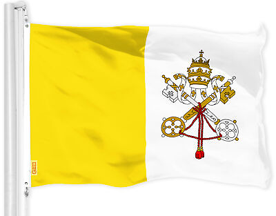 #ad G128 Vatican City Flag 3x5 Ft Printed 150D Polyester $12.99