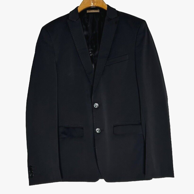 #ad Zara Man Blazer Men Size US 40 Black Single Breasted Suit Jacket Slim Fit Lined $24.99