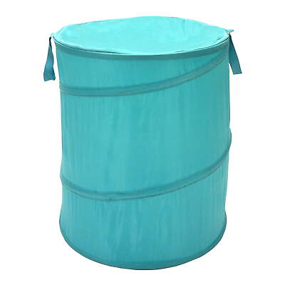#ad Foldable Pop Up Hamper Laundry Basket Bag Storage Organize Bin with Zipper Lid $13.86