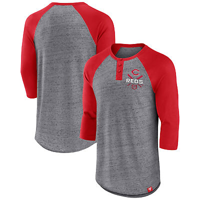 #ad Men#x27;s Fanatics Branded Heathered Gray Red Cincinnati Reds Iconic Above Heat $39.99