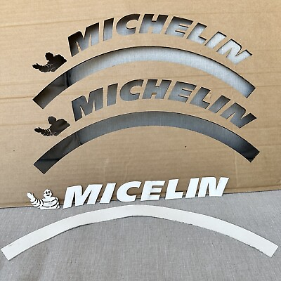 #ad michelin Tyre Lettering Logo Stripes Set Of 8 Custom Made $110.00