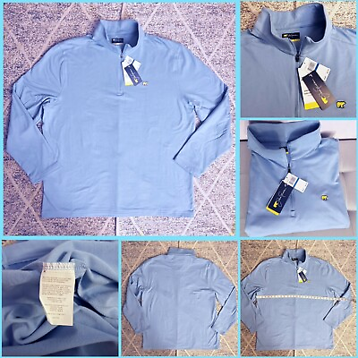 #ad JACK NICKLAUS Men#x27;s Long Sleeve Polo GOLF Shirt 1 4 Zip Sun UPF 50 Size XL $65 $29.90