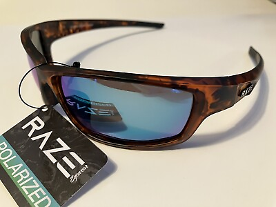 #ad RAZE Eyewear Sunglasses Z Coast Polarized Mirrored Smoke Lens Tortoise 21351 $17.95