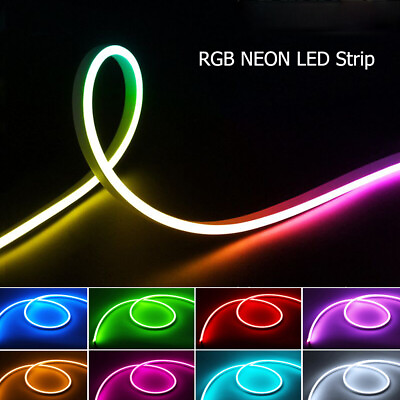 #ad RGB Neon LED Strip 12V 2835 Waterproof Flexible Sign Soft Light Silicone Tube US $9.92