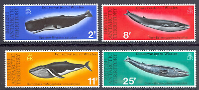 #ad British Antarctic Territory #64 67 Mint NH Complete Conservation of Whales $9.97