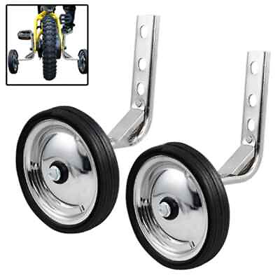 #ad Quality Universal 12 14 16 18 20 inch METAL Training Wheels For Kids Bikes $14.99