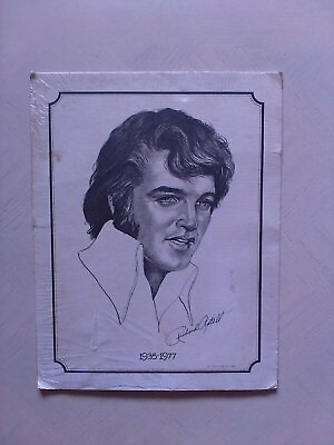 #ad Elvis Portrait Print From 1977 $24.95