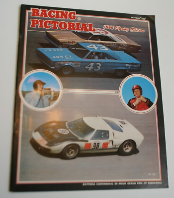 #ad RACING PICTORIAL MAGAZINE 1966 SPRING ED. DUAL COVER MILES RUBY PETTY CHAPARRAL $59.99