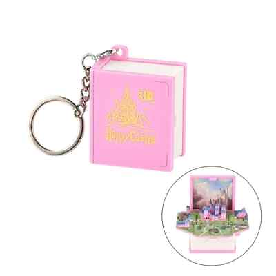 #ad 3D Castle Book Keychain Pink Folding Castle Book Keychain Castle Pendant AU $15.00