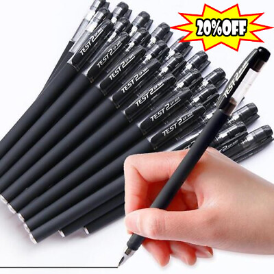 #ad Black Gel Pen 0.5mm Full Matte Water Pens Writing Stationery Supply O Z9Y5 $0.99