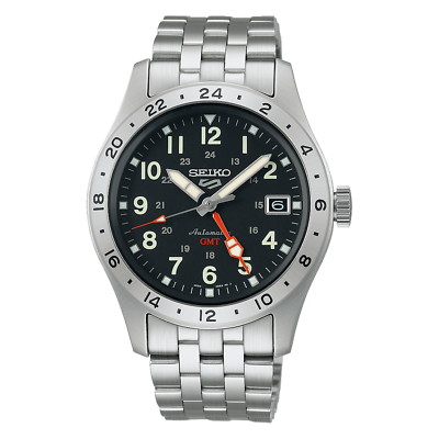 #ad New Seiko 5 Sports Automatic GMT Black Dial Steel Bracelet Watch SSK023 $324.99