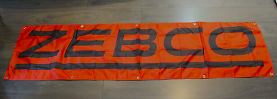 #ad Zebco Fishing Banner Flag Big Giant Huge 2x8 feet Rod Reel Fish Fisherman $15.89