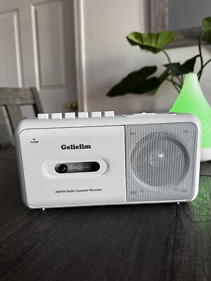 #ad Gelielim Cassette Player Portable White Color AM FM Recorder Battery amp;AC Plug $25.00