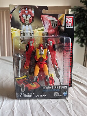 #ad Transformers Titans Return Generations Deluxe Class Firedrive and Hot Rod Figure $35.00